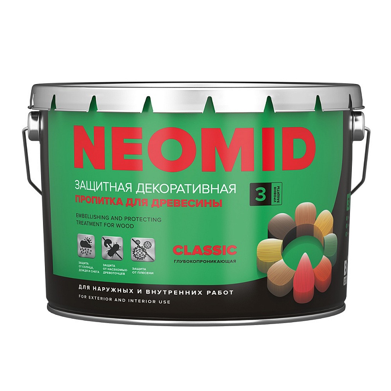 Neomid Bio Color Classic пропитка для древесины полуматовая