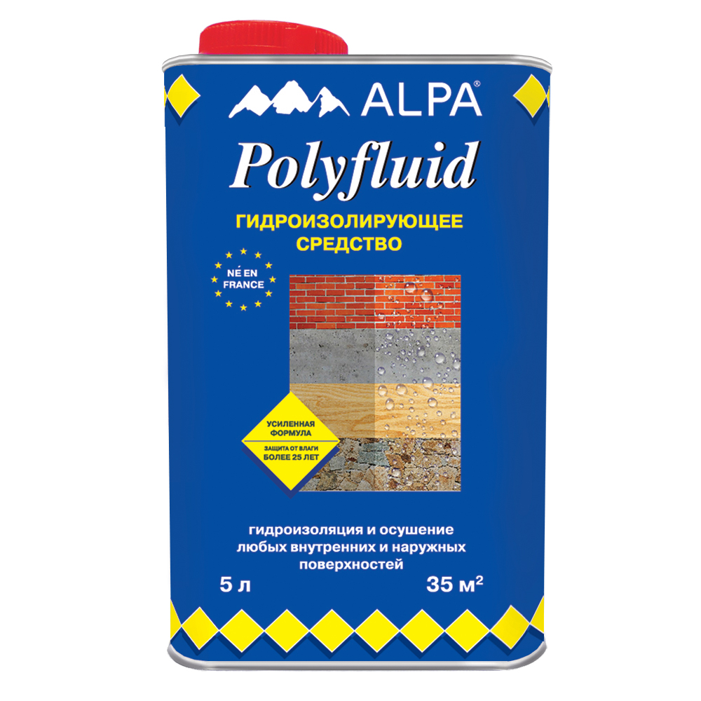 Alpa Полифлюид профессиональная гидроизоляция, защита от влаги
