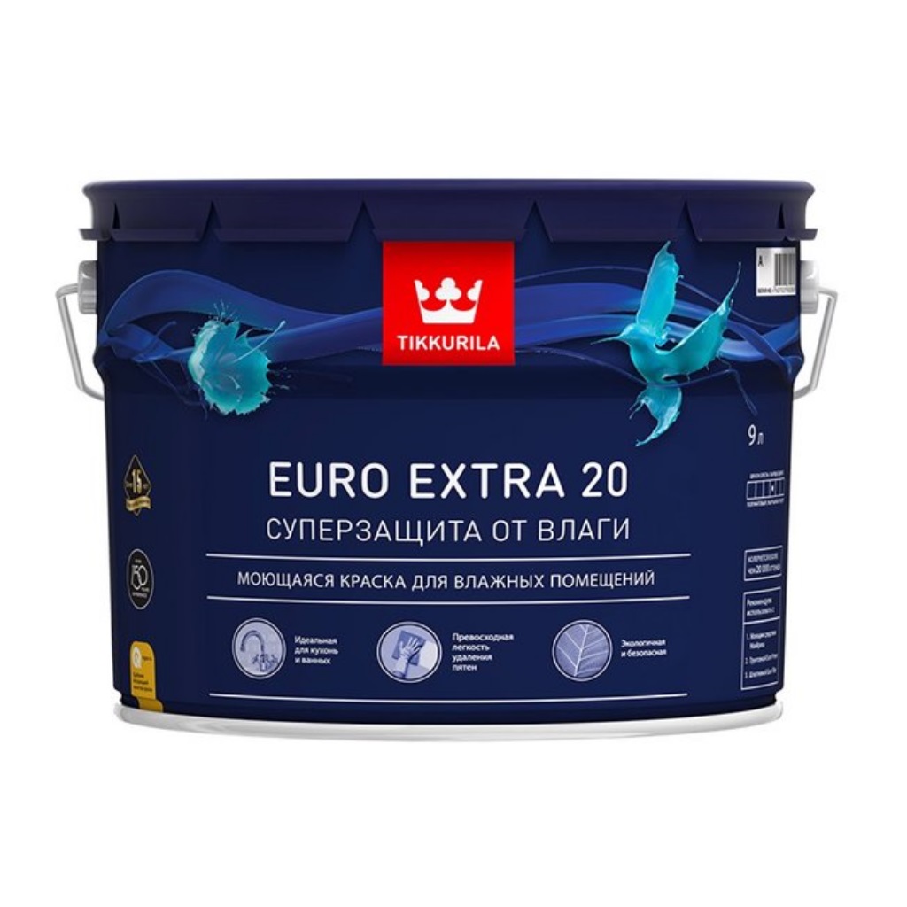 Tikkurila Euro Extra 20 краска латексная на основе акрилового сополимера
