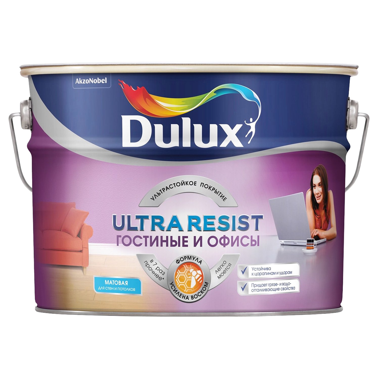 Dulux Ultra Resist Гостиные и Офисы краска для стен износостойкая