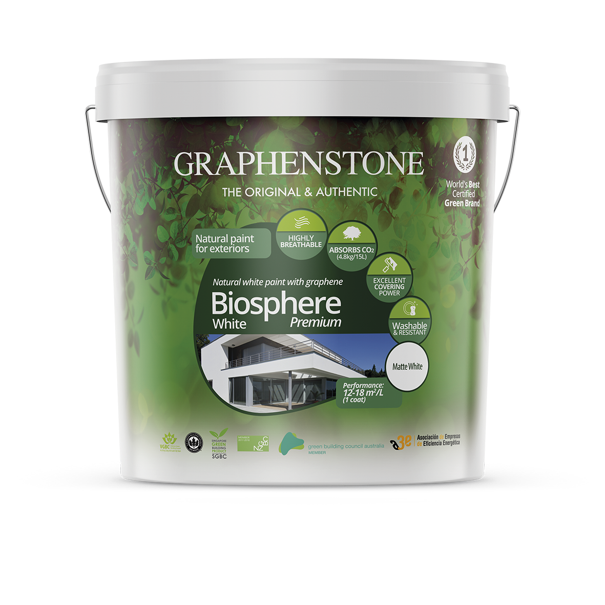 Graphenstone Biosphere натуральная минеральная краска с графеном для наружных работ