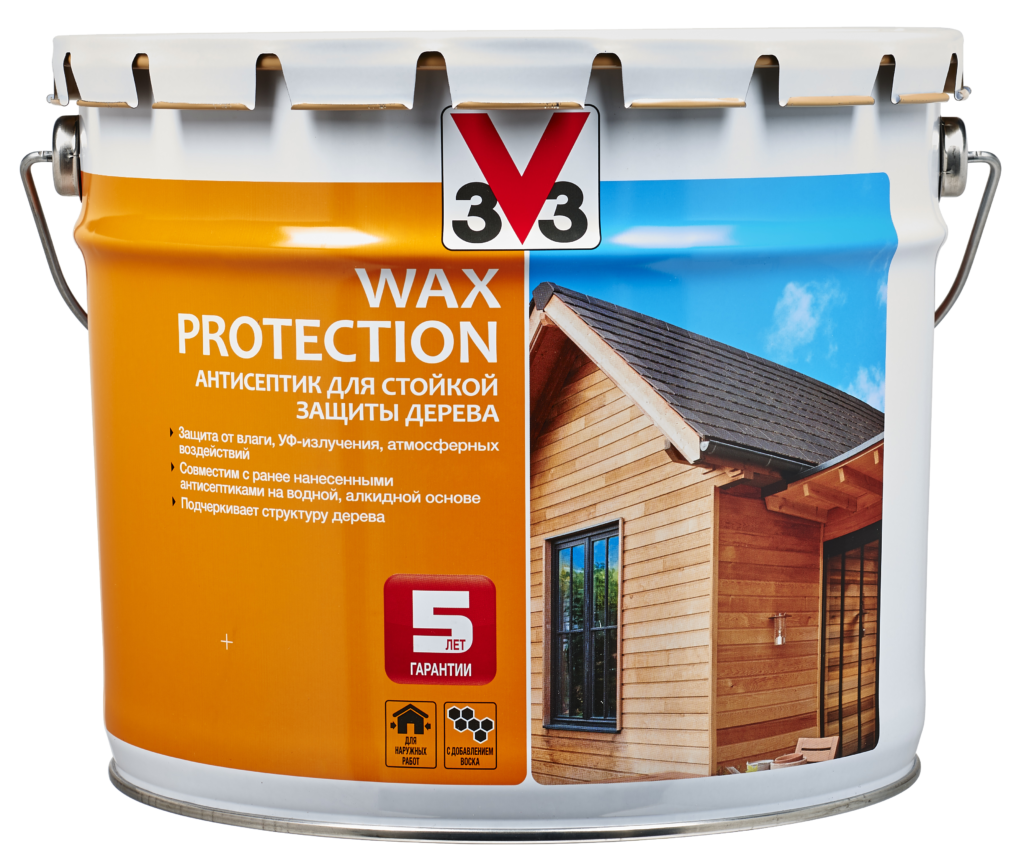 3V3 Wax Protection / Алкидный антисептик для дерева с добавлением воска