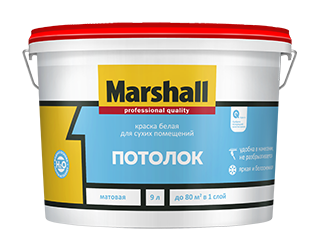 Marshall / Маршал Потолок  водно дисперсионная акриловая краска для потолков