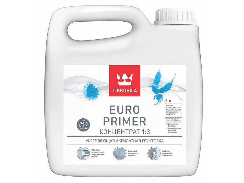 Tikkurila Euro Primer акрил. грунт-концентрат 