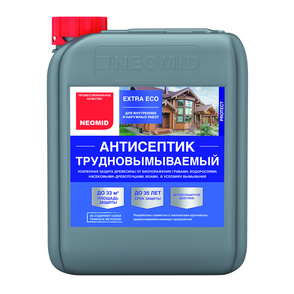 Neomid Extra ECO трудновымываемый антисептик для дерева