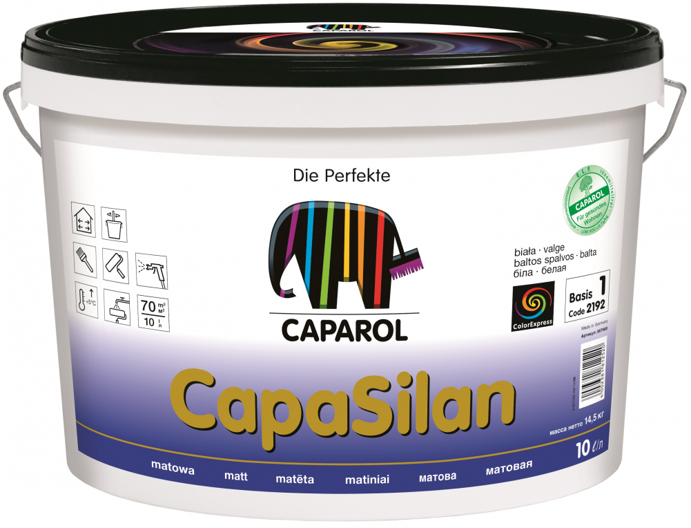 Caparol Capasilan / Капарол Капасилан матовая краска на основе силиконовой смолы