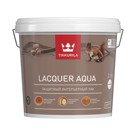 Tikkurila Euro Lacquer Aqua антисептирующий водный лак