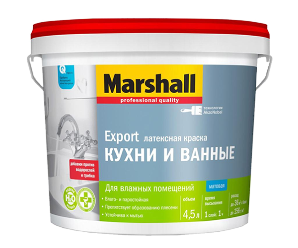 Marshall / Маршал для кухни и ванной влагостойкая краска для влажных помещений